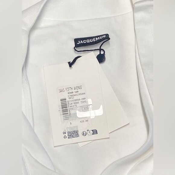 JACQUEMUS White T-Shirt Minidress size XS - Picture 12 of 14